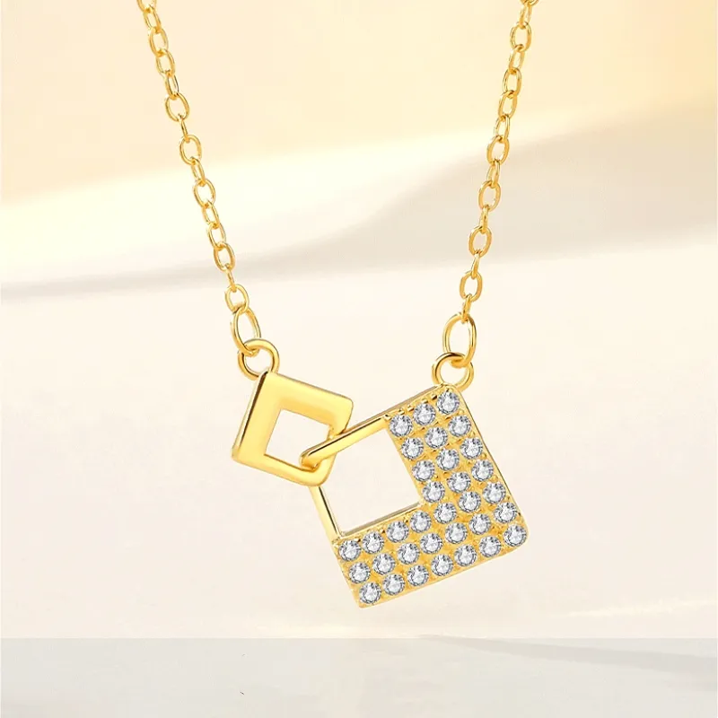 Double Square Pendant 925s